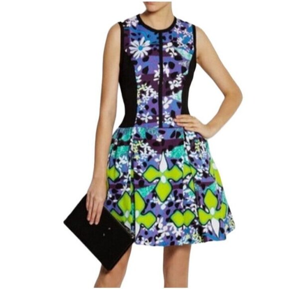 Peter Pilotto For Target Multi Color Floral Sleeveless Fit And Flare Dress sz 6 - Picture 1 of 9